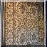 R49. Tiara handknotted 100% wool champagne colored Oriental rug. 8' x 10'3”